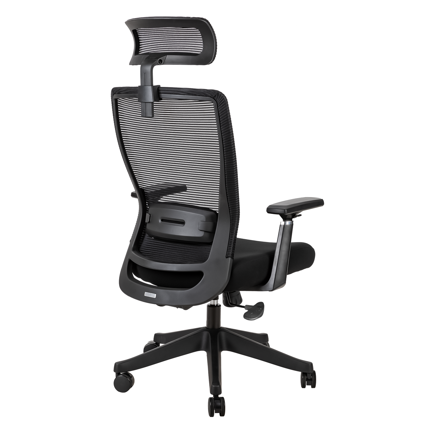 High back office mesh chair with lumbar support; color black; 300lbs
