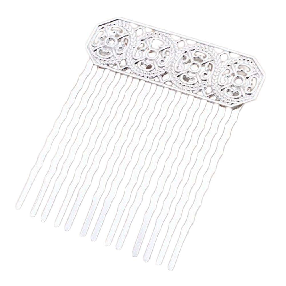 3 Pcs Silver Side Comb Chinese Old Style Hairpin Decorative Hair Combs DIY Bridal Hair Accessories Hair Pin