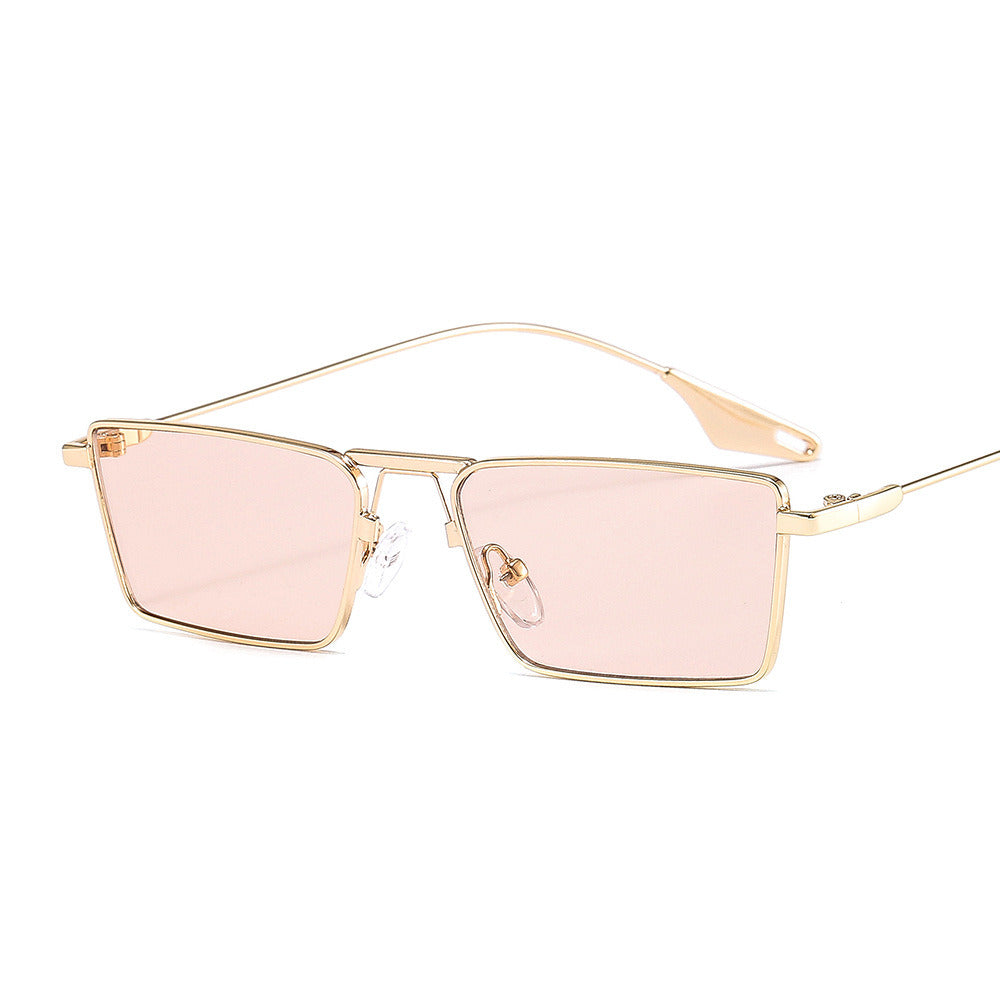 Fashion Square Pilot Sunglasses Women Mental Glasses Retro Ocean Lens Sunglass Men Luxury Design Eyewear UV400 Sun Glass Shades