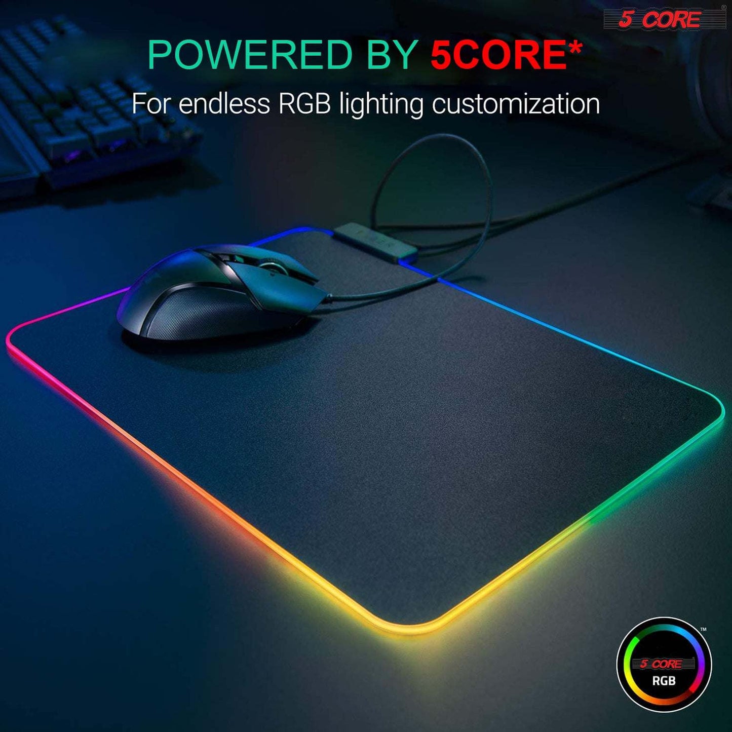 Products Mouse Pad Gaming Large Mousepad RGB LED Desk Mouse Mat Laptop PC Computer Notebook Glowing 12 Modes 5 Core MP 300