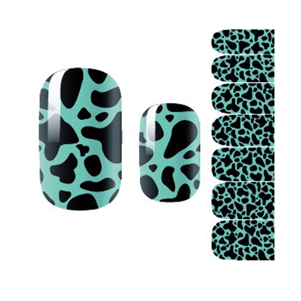 Set of 3 Nail Art Sticker Nail Decals Nail Wrap Decoration Cute Cow Pattern