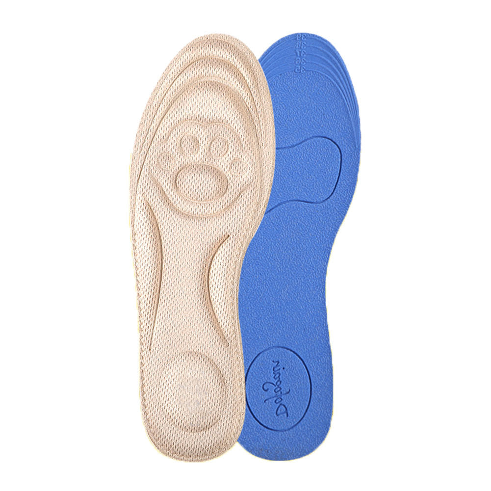 4 Pairs Replacement Shoe Insoles for Women Shock Absorption Shoe Insert Pad - Beige