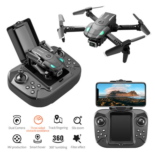 Mini Quadcopter Professional RC Drone HD Camera Three-sided Obstacle Avoidance Air Pressure Fixed Height Foldable Toys