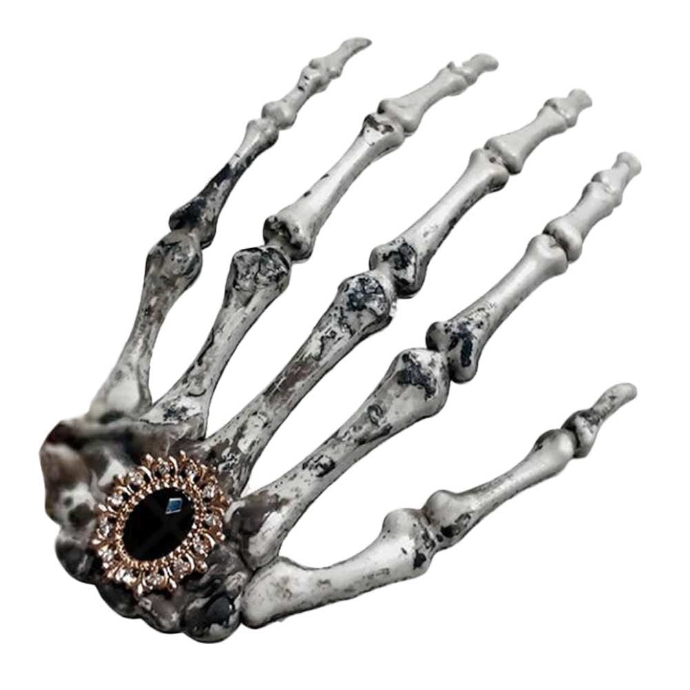 1 Piece Skull Hand Skeleton Hair Clips Gothic Large Hair Clips Halloween Scary Hair Pins