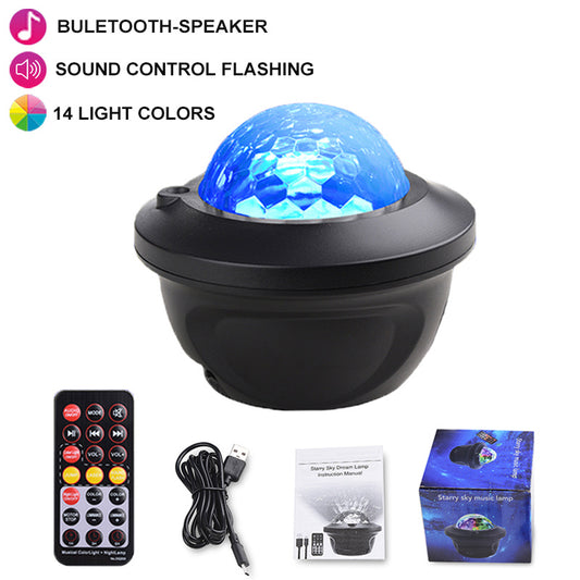 LED Star Galaxy Projector Starry Sky Night Light Built-in Bluetooth-Speaker For Home Bedroom Decoration Kids Valentine's Daygift