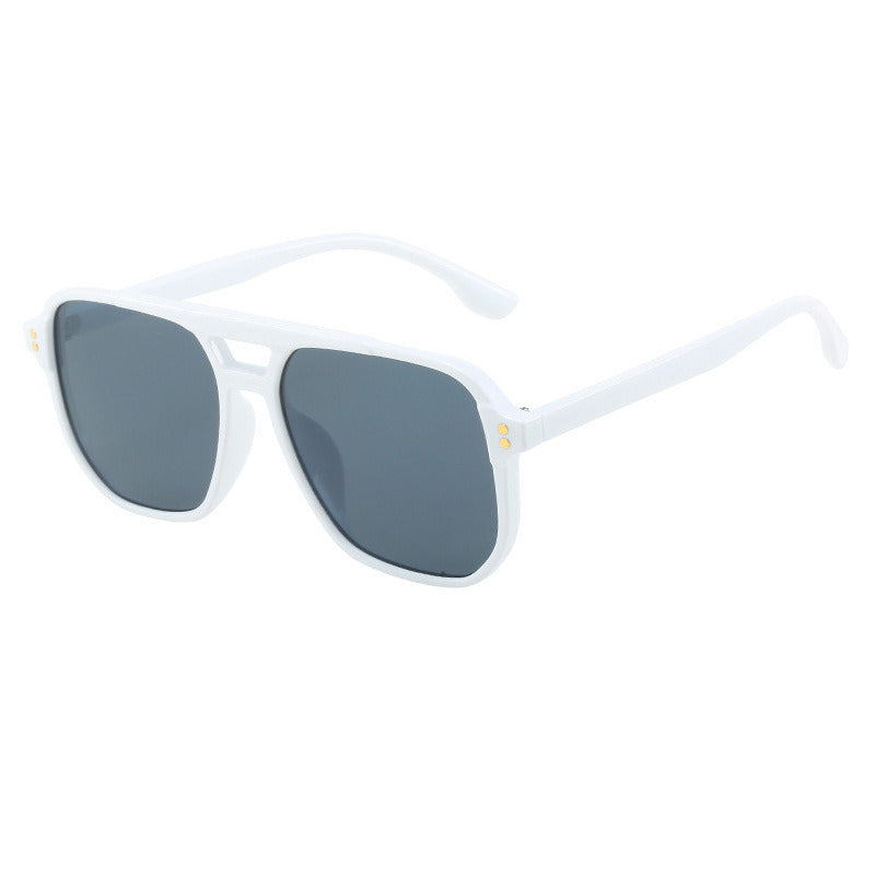 Pilot Sunglasses Fashion Sun Glasses Double Bridge Women Sunglass Rivets Decoration female Luxry Brand UV400 Shades Eyewear